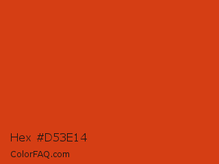 Hex #d53e14 Color Image