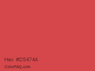 Hex #d5474a Color Image
