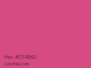 Hex #d54b82 Color Image