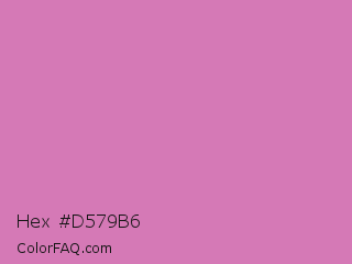 Hex #d579b6 Color Image
