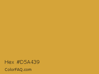 Hex #d5a439 Color Image