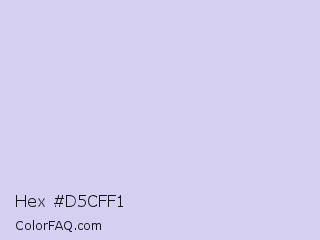 Hex #d5cff1 Color Image