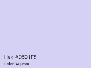 Hex #d5d1f5 Color Image