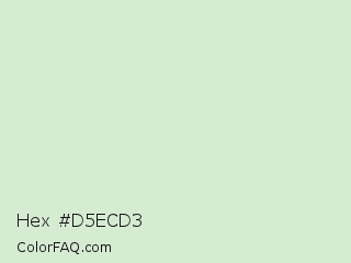 Hex #d5ecd3 Color Image