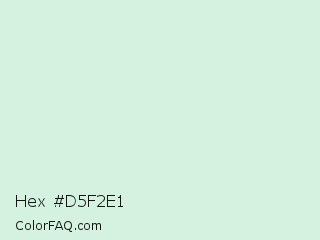 Hex #d5f2e1 Color Image