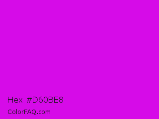 Hex #d60be8 Color Image