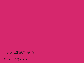 Hex #d6276d Color Image