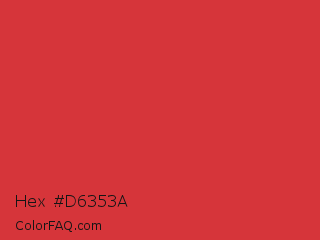 Hex #d6353a Color Image