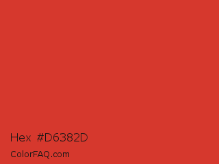 Hex #d6382d Color Image