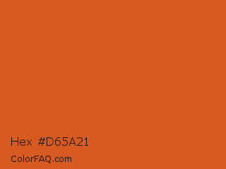 Hex #d65a21 Color Image