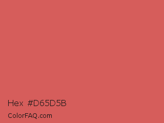 Hex #d65d5b Color Image