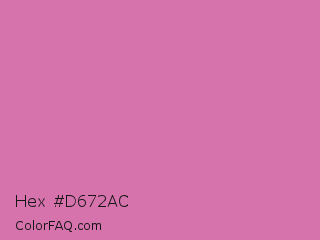 Hex #d672ac Color Image