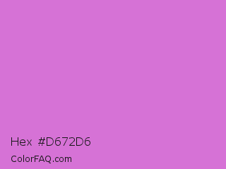 Hex #d672d6 Color Image