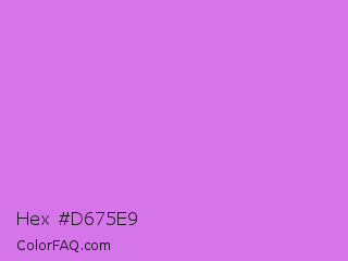 Hex #d675e9 Color Image