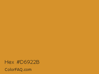 Hex #d6922b Color Image