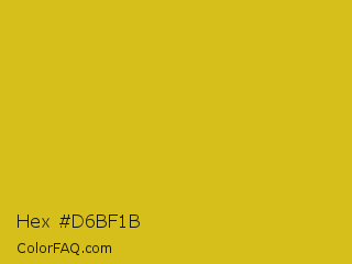 Hex #d6bf1b Color Image