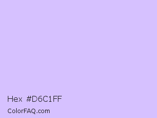 Hex #d6c1ff Color Image