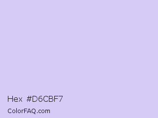 Hex #d6cbf7 Color Image