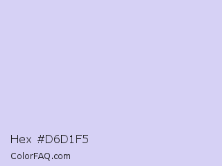 Hex #d6d1f5 Color Image