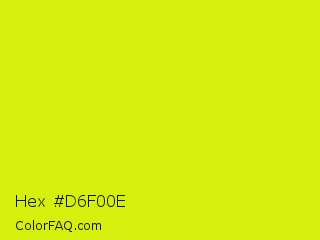 Hex #d6f00e Color Image