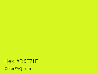 Hex #d6f71f Color Image