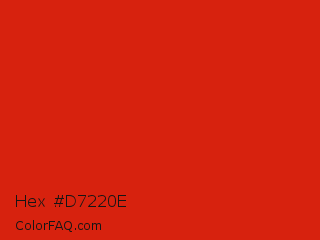 Hex #d7220e Color Image