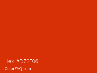 Hex #d72f06 Color Image