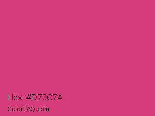 Hex #d73c7a Color Image