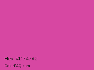Hex #d747a2 Color Image
