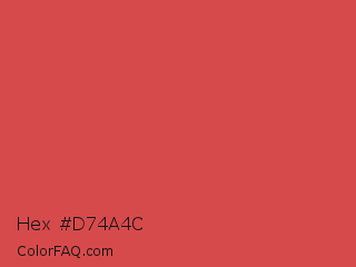 Hex #d74a4c Color Image
