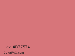 Hex #d7757a Color Image