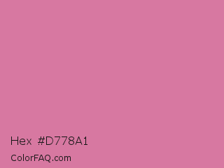 Hex #d778a1 Color Image