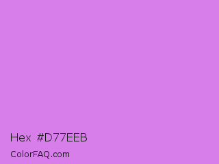 Hex #d77eeb Color Image