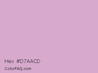 Hex #d7aacd Color Image