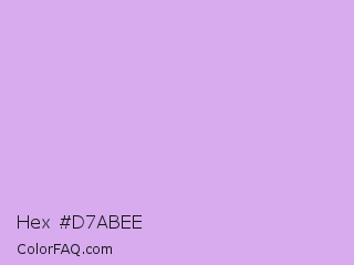 Hex #d7abee Color Image