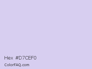 Hex #d7cef0 Color Image
