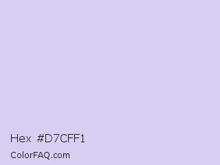 Hex #d7cff1 Color Image