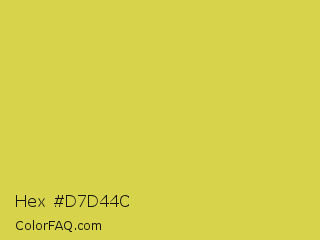 Hex #d7d44c Color Image