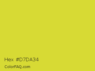 Hex #d7da34 Color Image