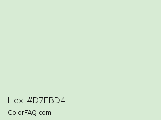 Hex #d7ebd4 Color Image