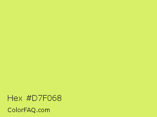 Hex #d7f068 Color Image