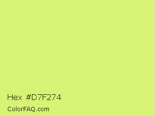 Hex #d7f274 Color Image