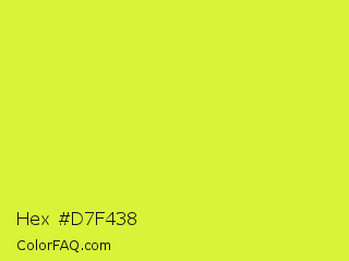 Hex #d7f438 Color Image