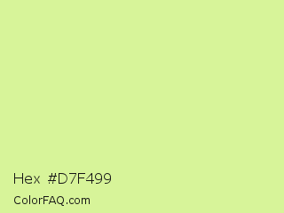 Hex #d7f499 Color Image