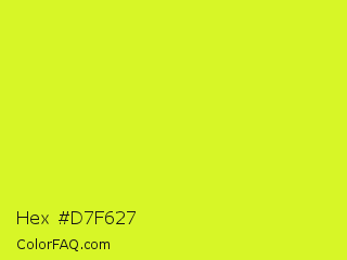 Hex #d7f627 Color Image