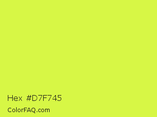 Hex #d7f745 Color Image