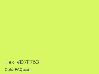 Hex #d7f763 Color Image