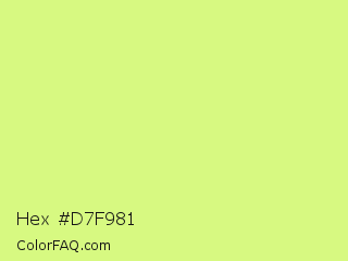 Hex #d7f981 Color Image
