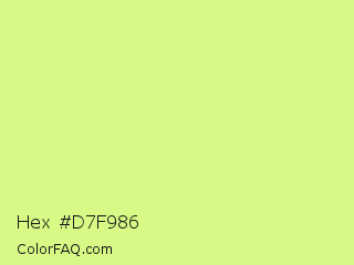 Hex #d7f986 Color Image