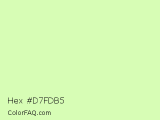 Hex #d7fdb5 Color Image